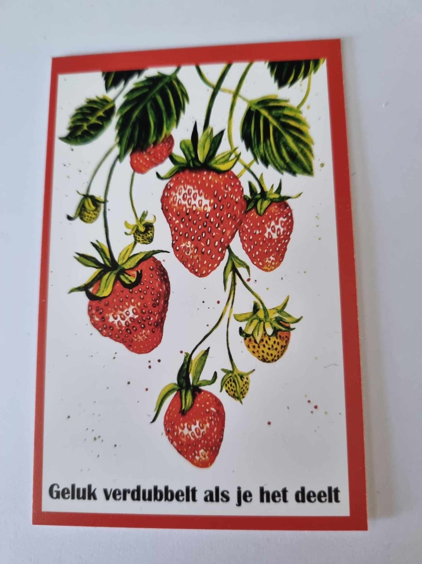 5 kaartjes aardbei
