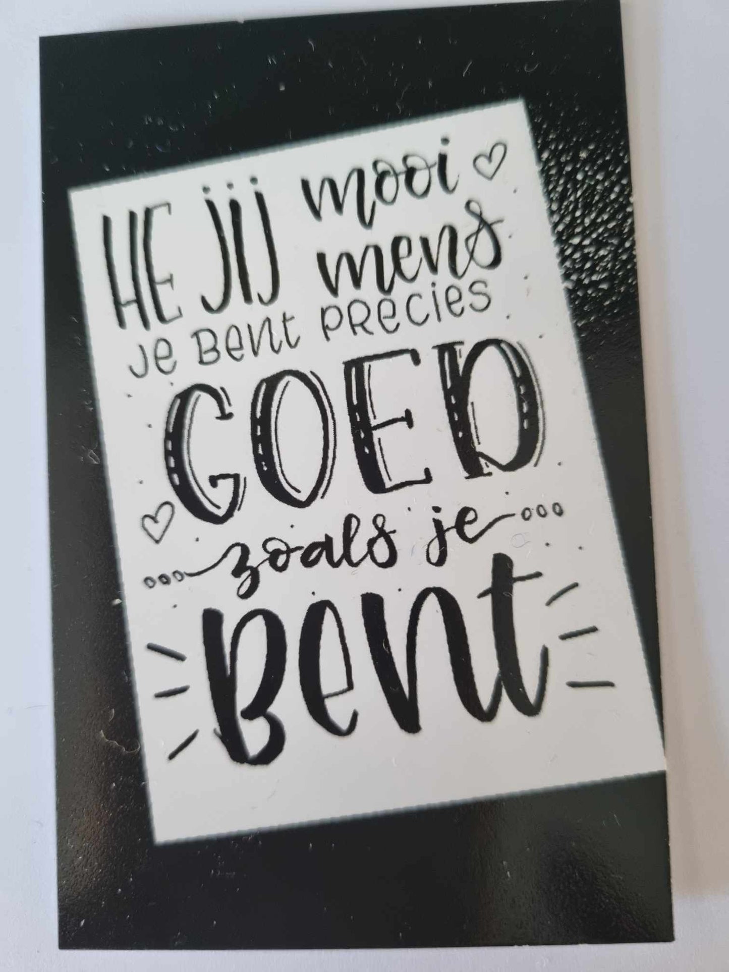 5 kaartjes, mooi mens