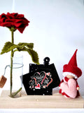 Kegelpop tafereeltje "Valentijn met roosje" (ALLEEN VOOR MENSEN DIE MEEDOEN MET DE UITDAGING" maand FEBRUARI