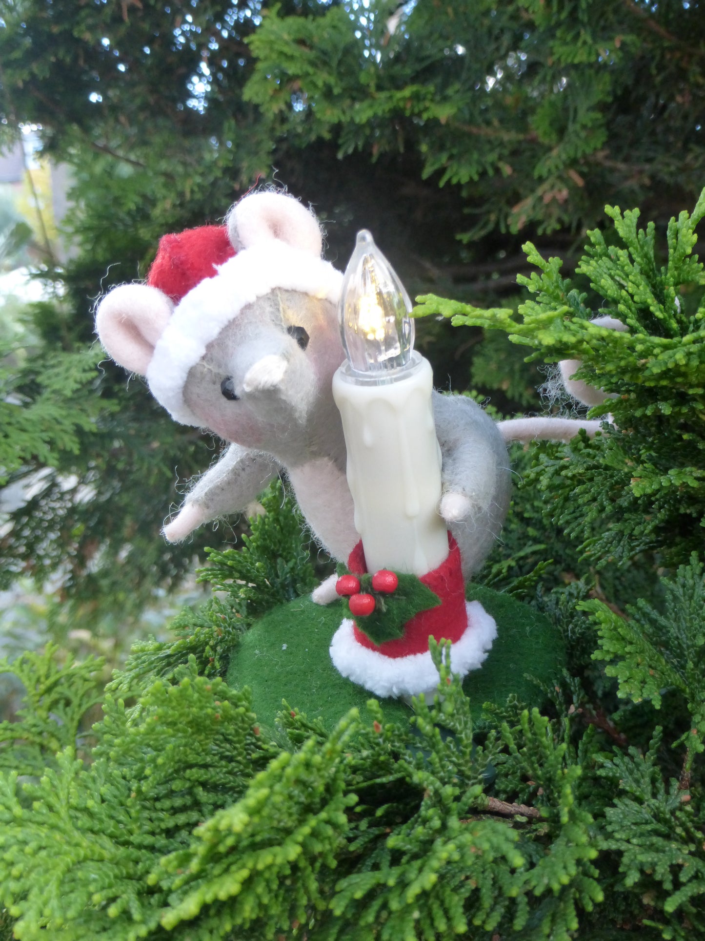 Kaarsje met kerstmuisje (patroon)