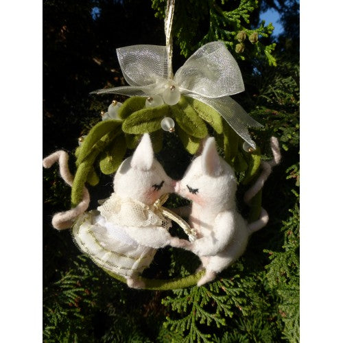 Kussen onder de mistletoe