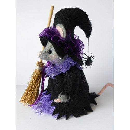 Halloween muisje "Deftig heksje" ( Digitaal patroon)
