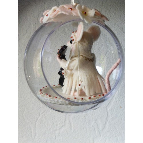 Nostalgische bol "Flower Power" EXCLUSIEF (grote bol 12 cm)