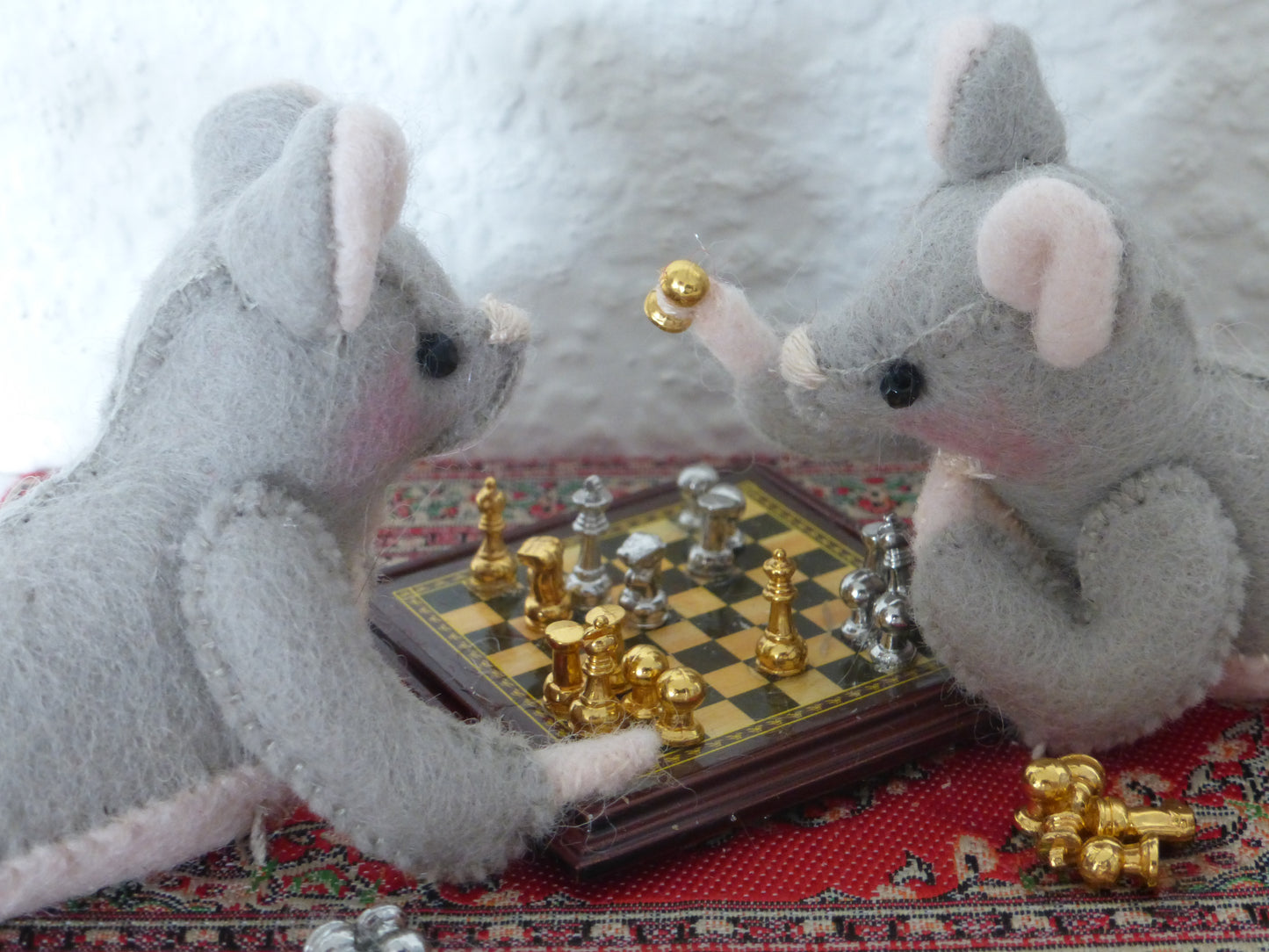 Kerstmuisjes "Schaken"