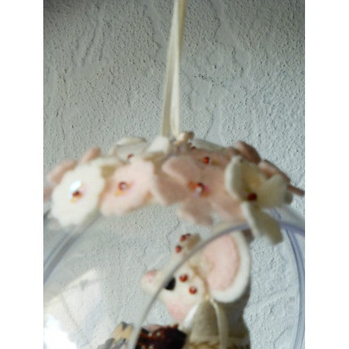 Nostalgische bol "Flower Power" EXCLUSIEF (grote bol 12 cm)