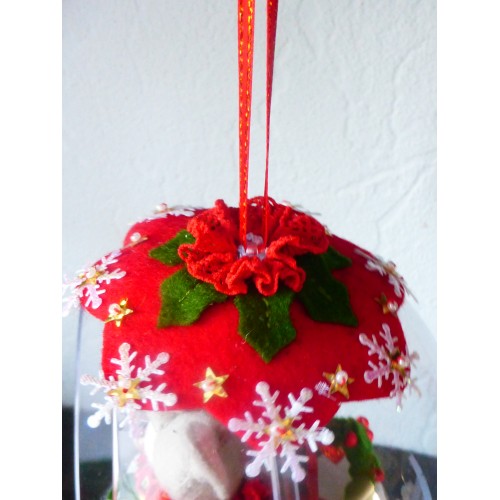 Kerstbol "Ik vind jou lief" (grote bol 12 cm)