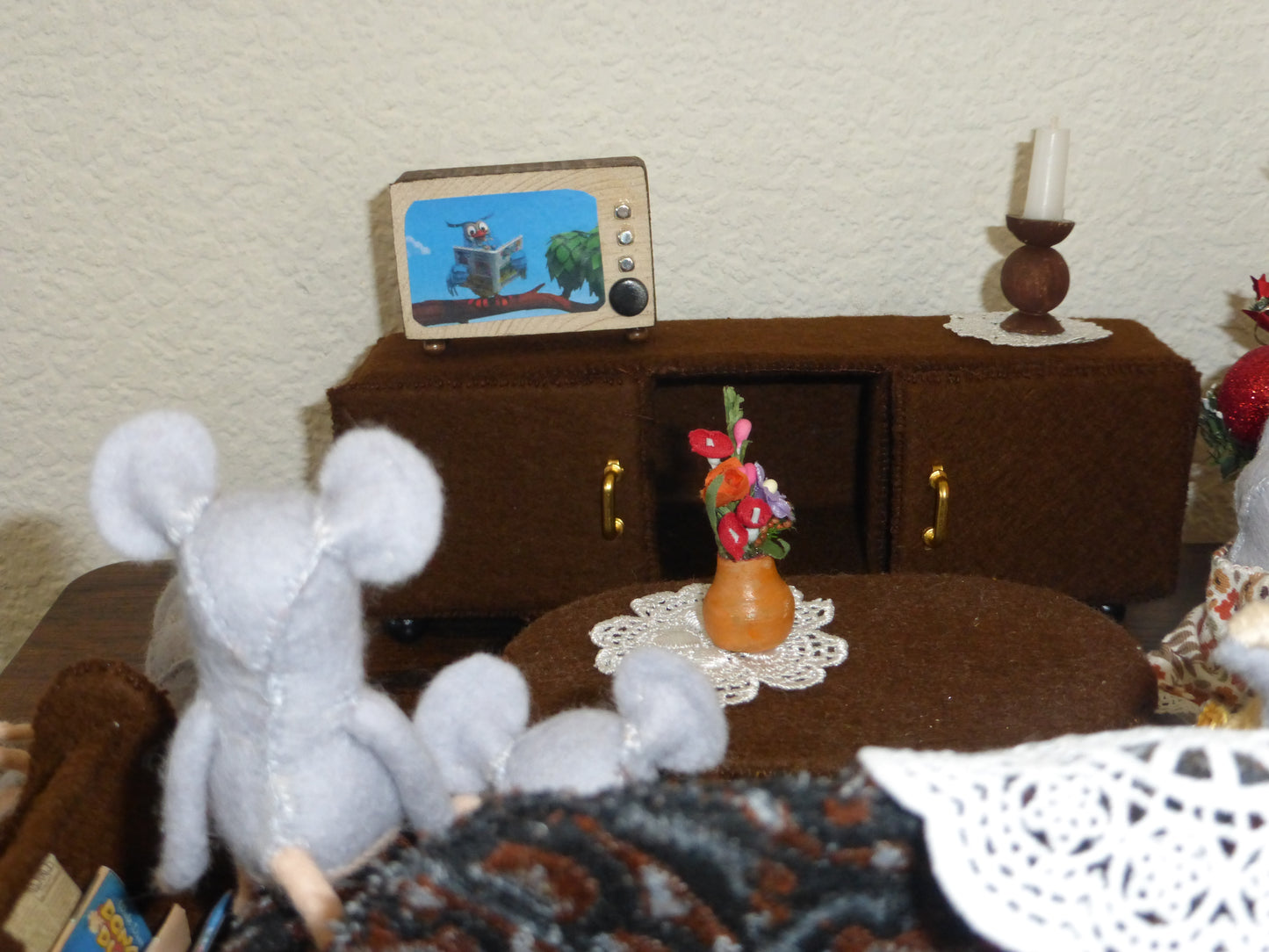 Muizen huiskamer "TV meubel (zonder TV)