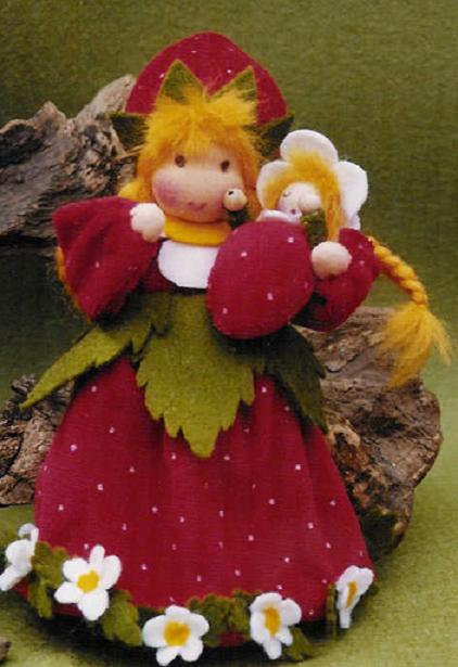Bloemenkindje aardbei vrouwtje