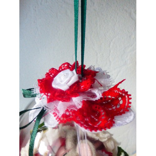 Kerstbol "Slaapmutsje" (midden bol 10 cm)