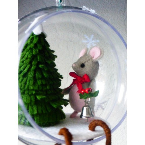 Kerstbol met Pelle en Jelle (grote bol 12 cm)