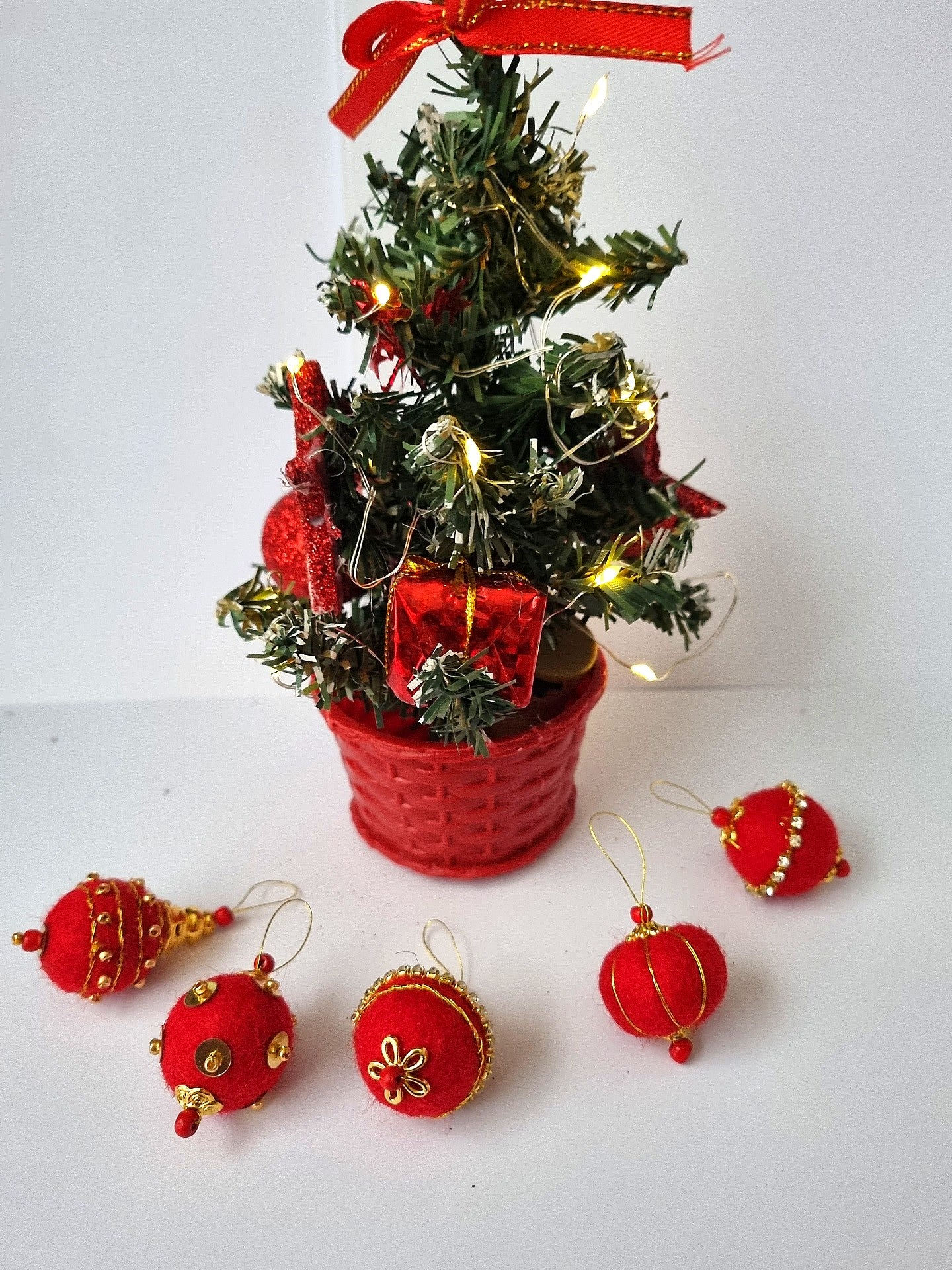 Rode kerstballen