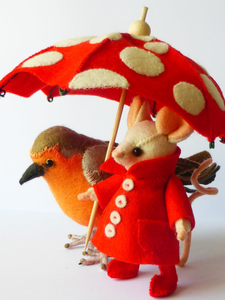 Rood met witte stippen