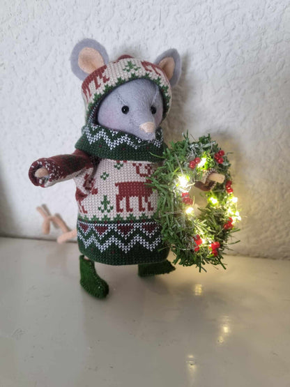 Samen een kerstkrans versieren