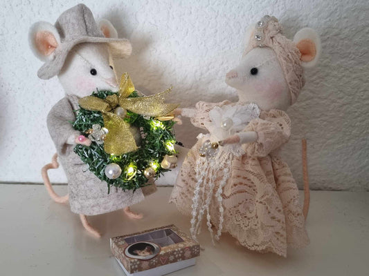 Samen een kerstkrans versieren Nostalgisch (patroon)