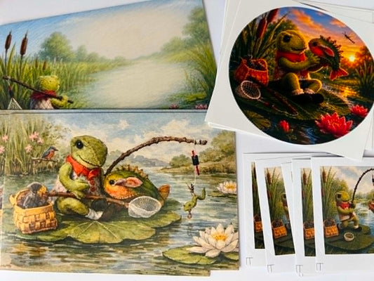 Kaarten set "Jeremias gaat vissen"