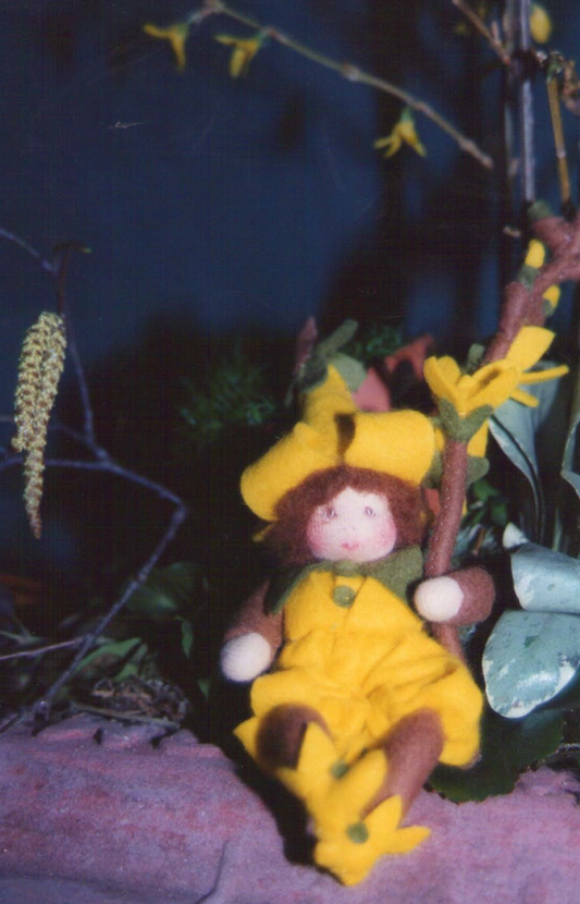 Bloemenkindje Forsythia (digitaal patroon)