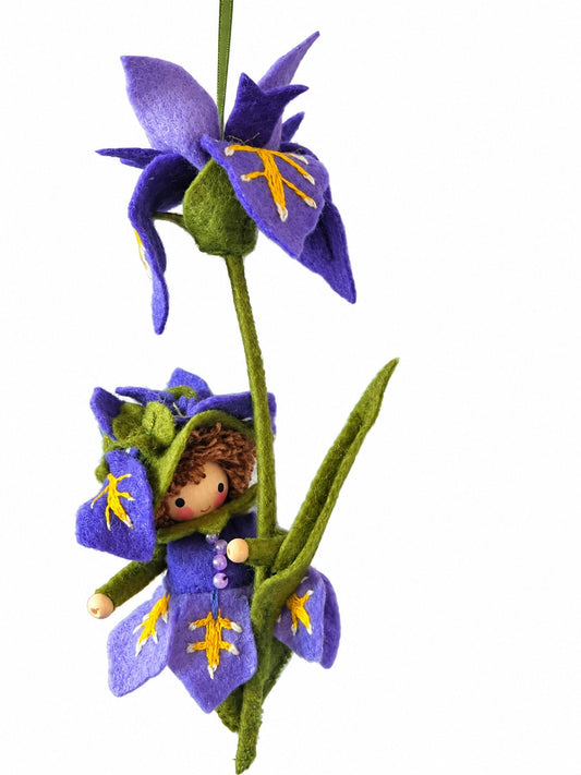 Bloemenhangertje  "Lila Iris"