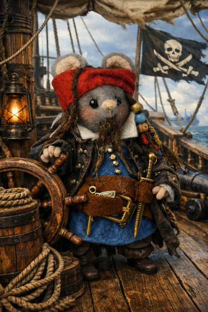 Halloween muisje `Jack Sparrow` ( Digitaal patroon)