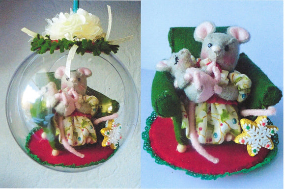 Kerstbol Kerstmuisje (patroon)