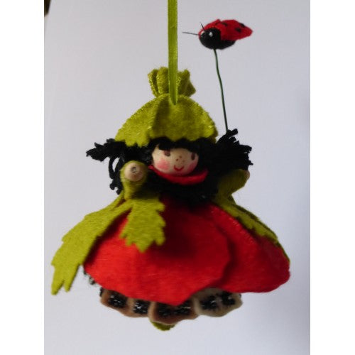 Klaproos met lieveheersbeestje hangertje (patroon)