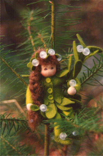 Bloemenkindje Maretak of Mistletoe (digitaal patroon)