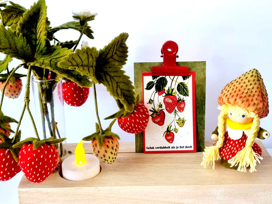 Kegel pop tafereeltjes "Aardbei" (JULI)