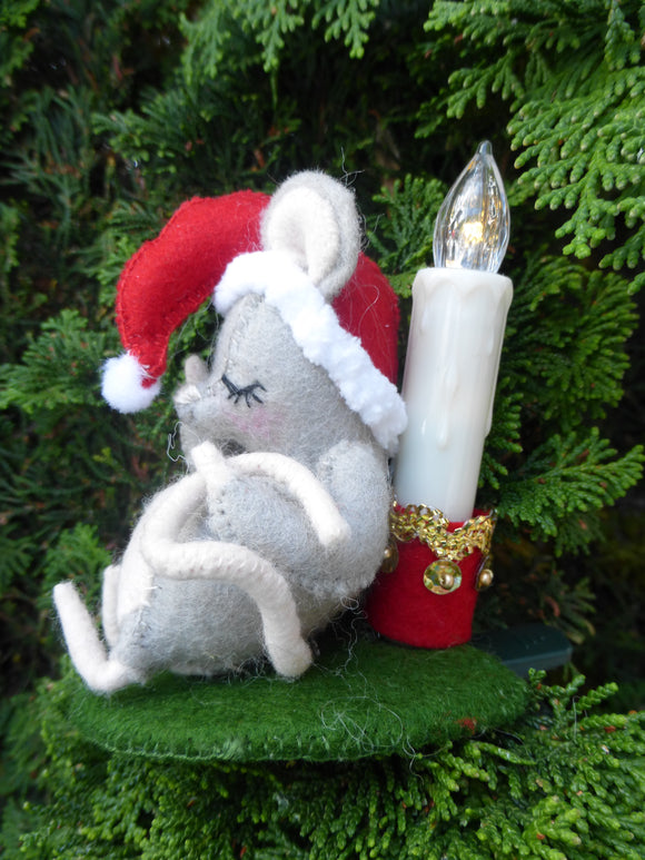 Kaars met slapend muisje (patroon)