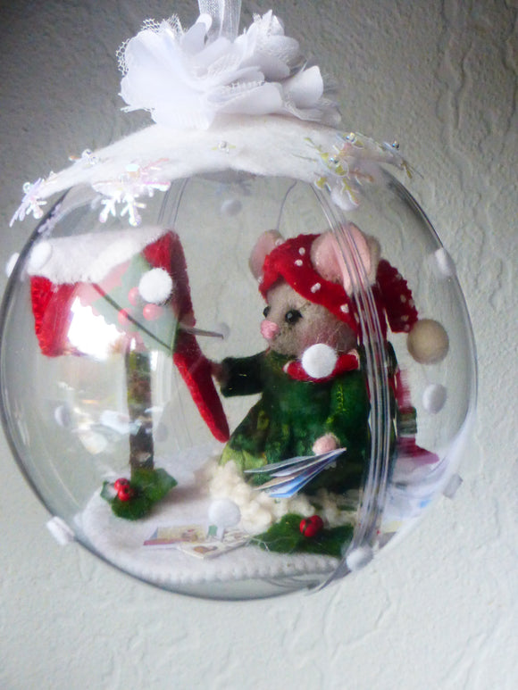 Kerstbol kerst post  (patroon)