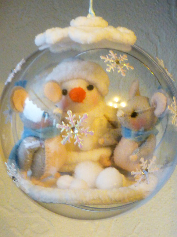 Winterbol Sneeuwpop maken (patroon)