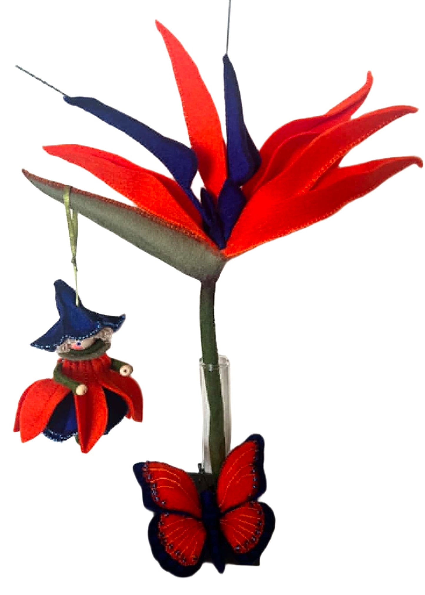 Pre-order Bloemenhanger "Stelitzia met vlinder"