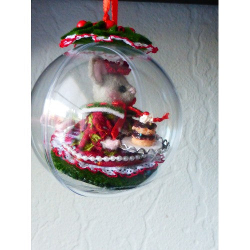 Kerstbol met Appeltje Dappeltje (kleine bol 8 cm)