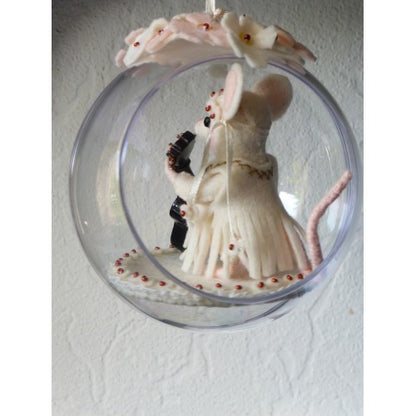 Nostalgische bol "Flower Power" EXCLUSIEF (grote bol 12 cm)