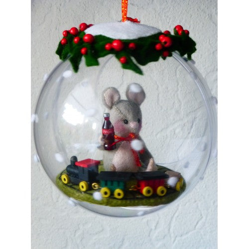 Kerstbol "Coca Cola reclame" (grote bol 12 cm)