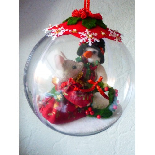 Kerstbol "Ik vind jou lief" (grote bol 12 cm)