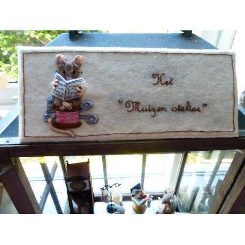Naambord het "Muizen atelier"