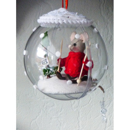 Kerstbol met Xammie op Skies