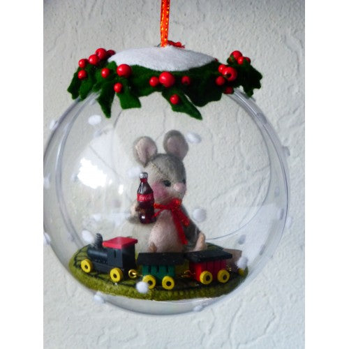 Kerstbol "Coca Cola reclame" (grote bol 12 cm)