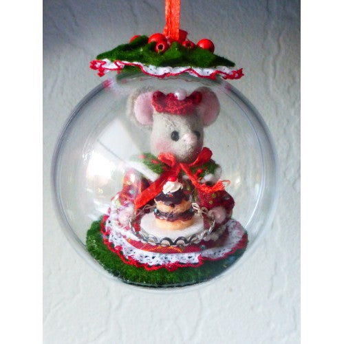 Kerstbol met Appeltje Dappeltje (kleine bol 8 cm)