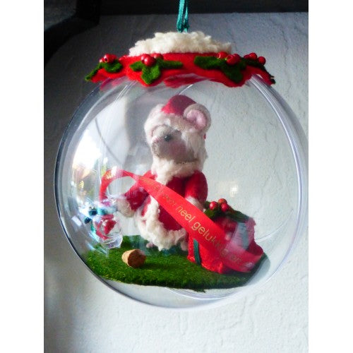 Kerstbol "Kerstwens" (grote bol 12 cm)