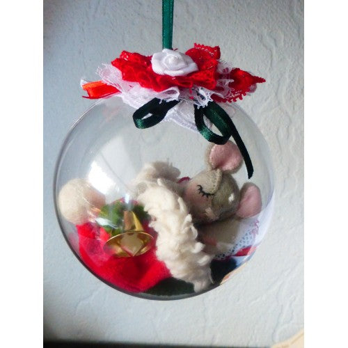 Kerstbol "Slaapmutsje" (midden bol 10 cm)