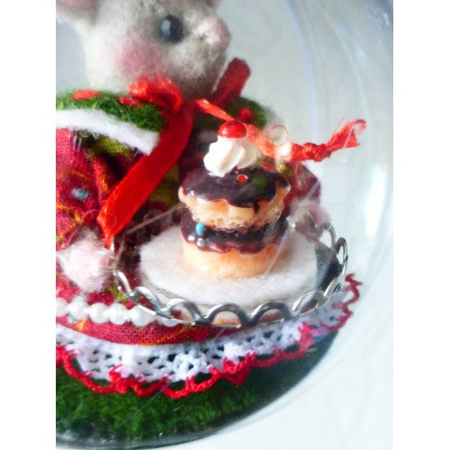 Kerstbol met Appeltje Dappeltje (kleine bol 8 cm)